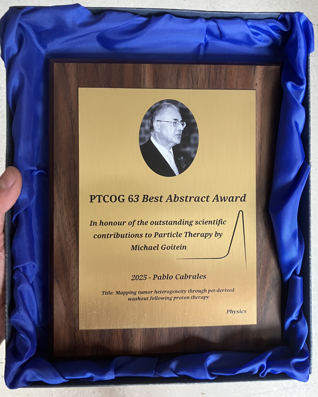 Investigadores del GFN presentan su trabajo y reciben el premio al mejor resumen en el PTCOG 63 